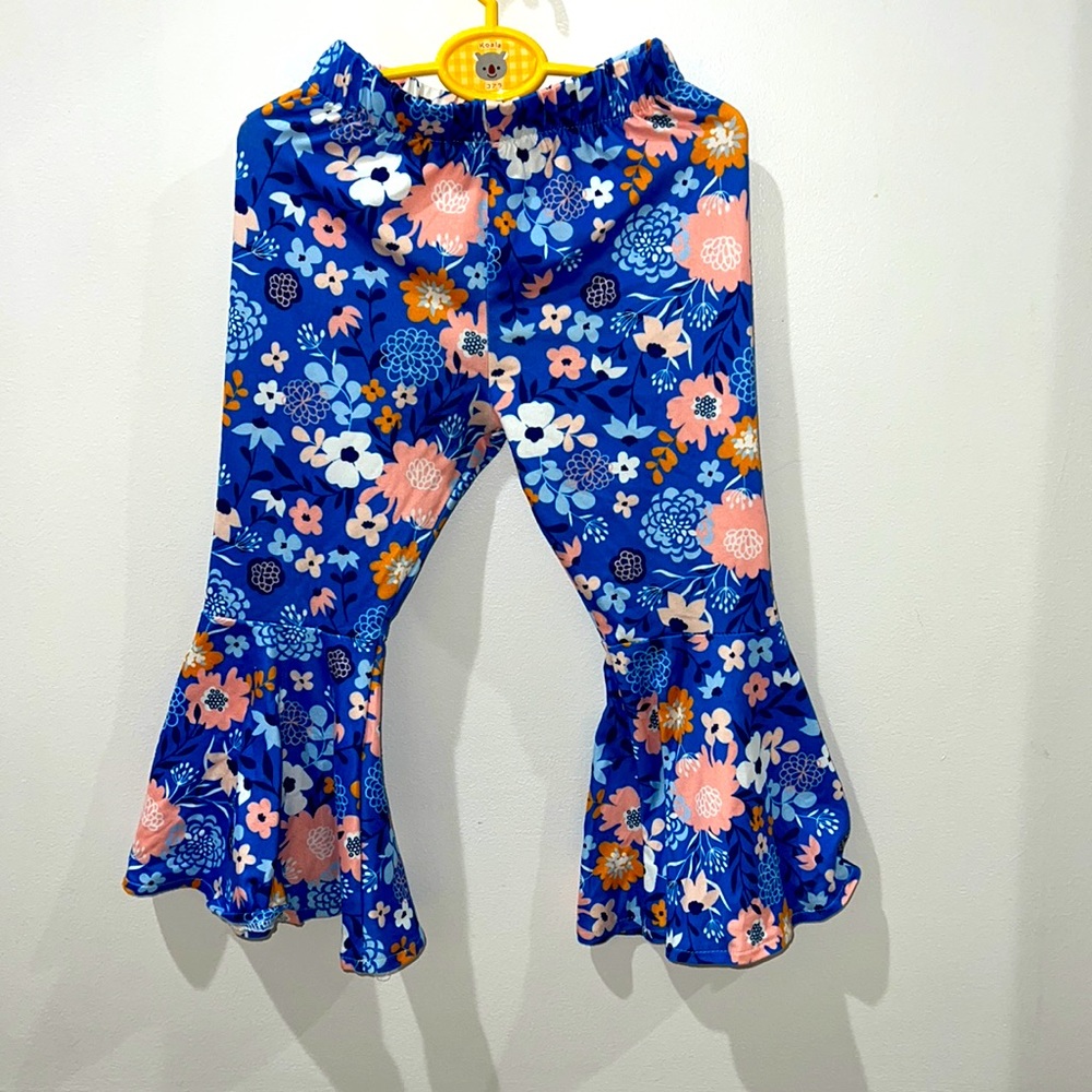 Baby girl bell bottom print pants